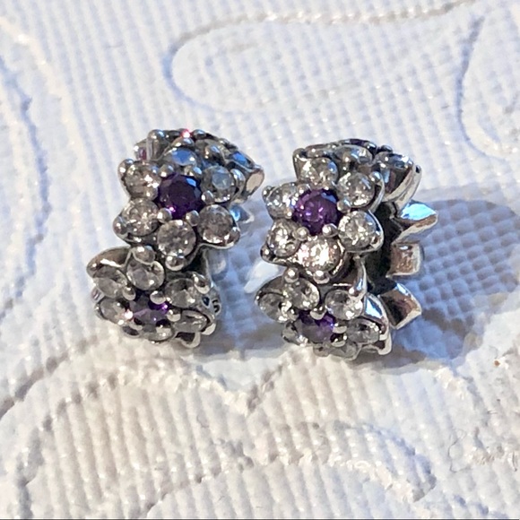 || SOLD || Pandora Moments : Forget me not spacers - Picture 1 of 1